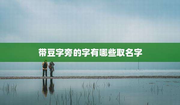 带豆字旁的字有哪些取名字