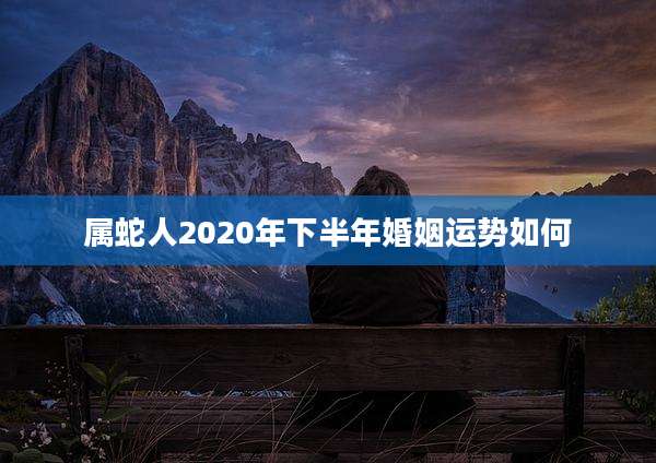 属蛇人2020年下半年婚姻运势如何