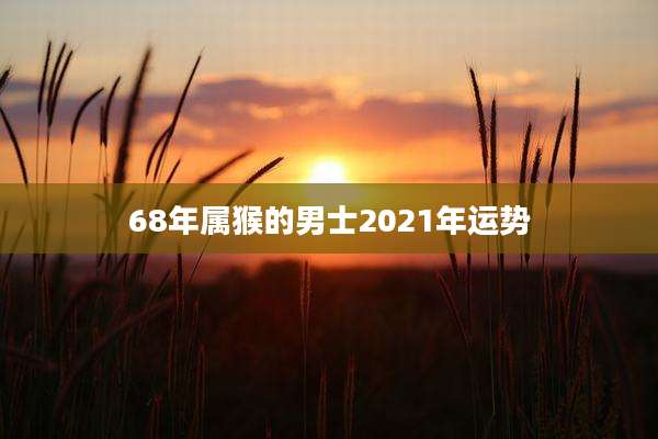 68年属猴的男士2021年运势