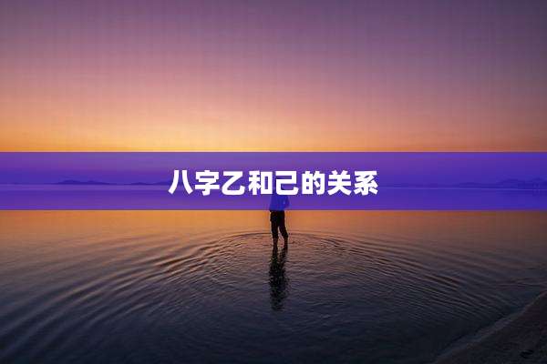 八字乙和己的关系