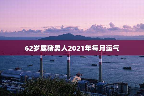 62岁属猪男人2021年每月运气