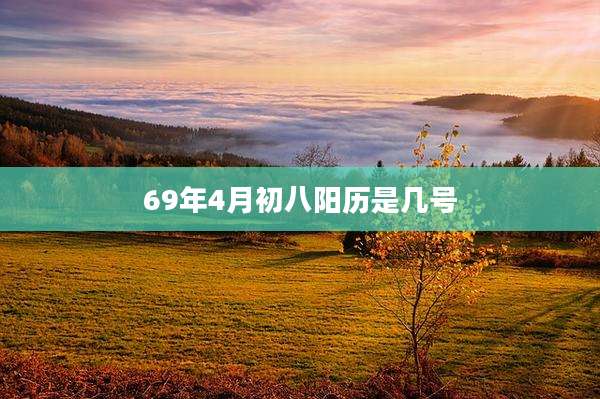69年4月初八阳历是几号