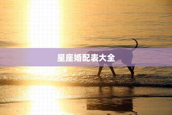 星座婚配表大全