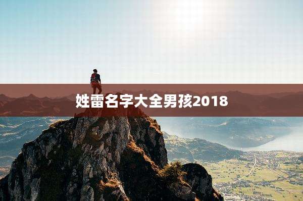 姓雷名字大全男孩2018