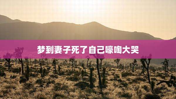 梦到妻子死了自己嚎啕大哭
