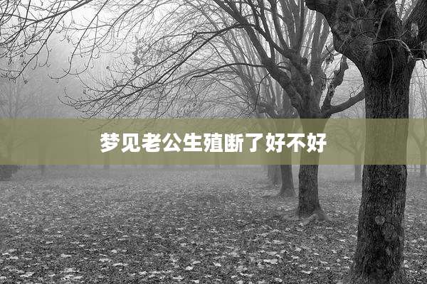 梦见老公生殖断了好不好