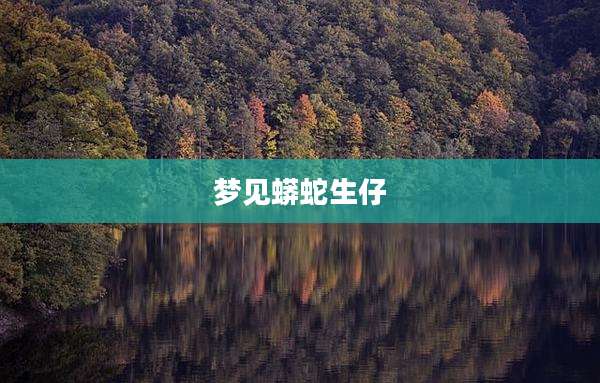 梦见蟒蛇生仔
