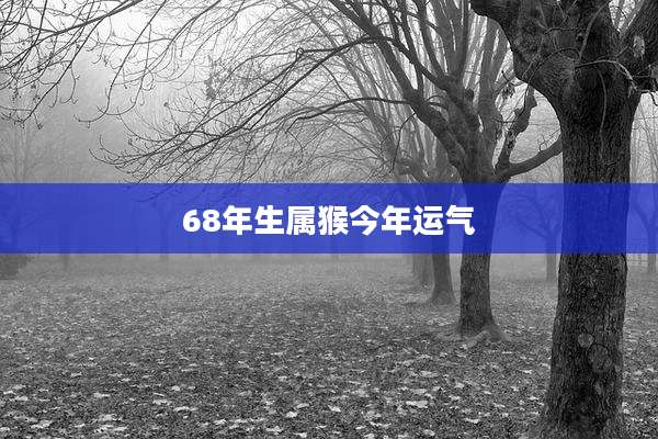 68年生属猴今年运气
