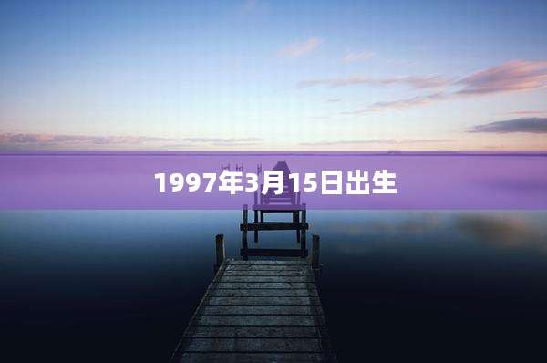 1997年3月15日出生