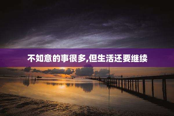 不如意的事很多,但生活还要继续