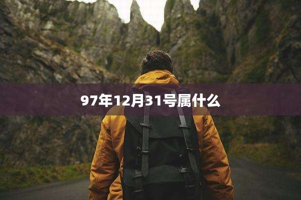 97年12月31号属什么