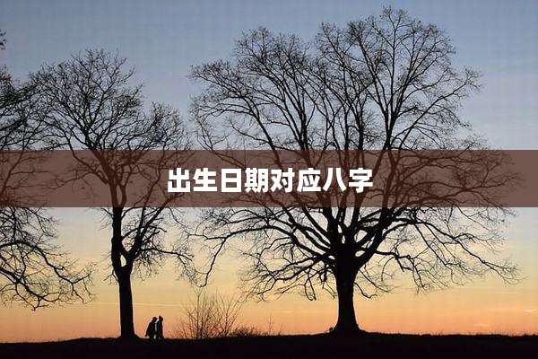 出生日期对应八字