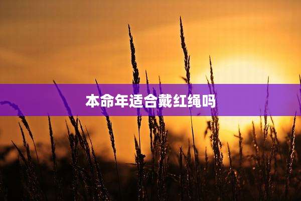 本命年适合戴红绳吗