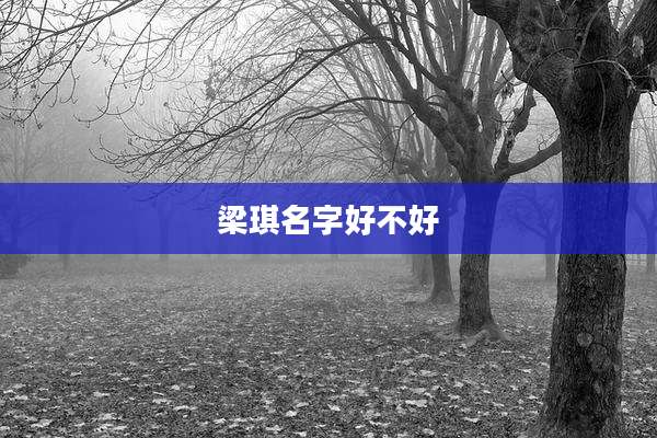 梁琪名字好不好