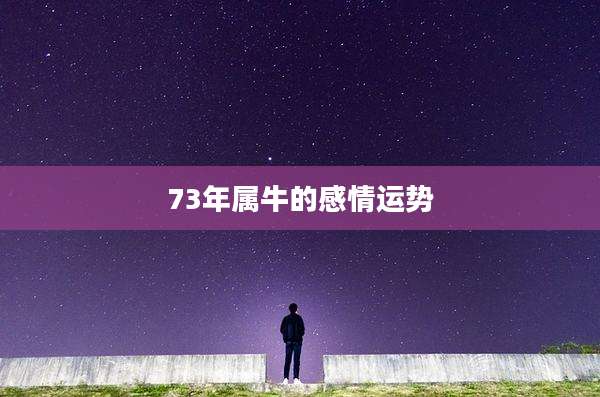 73年属牛的感情运势