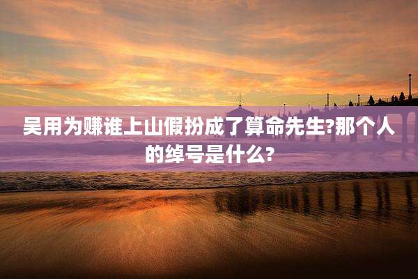 吴用为赚谁上山假扮成了算命先生?那个人的绰号是什么?