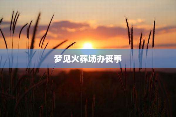 梦见火葬场办丧事