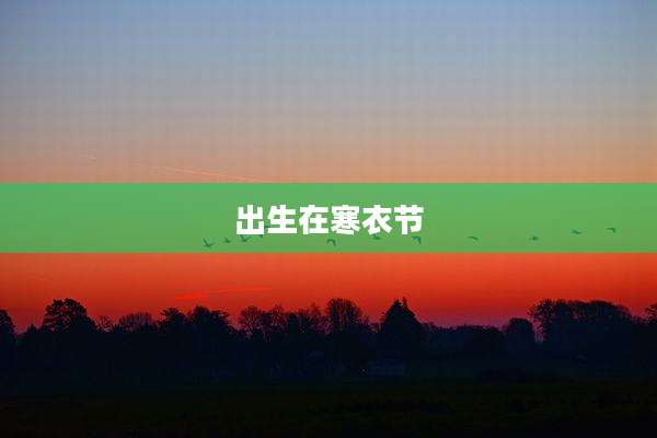 出生在寒衣节