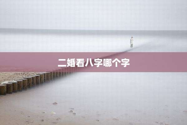 二婚看八字哪个字