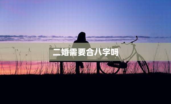 二婚需要合八字吗