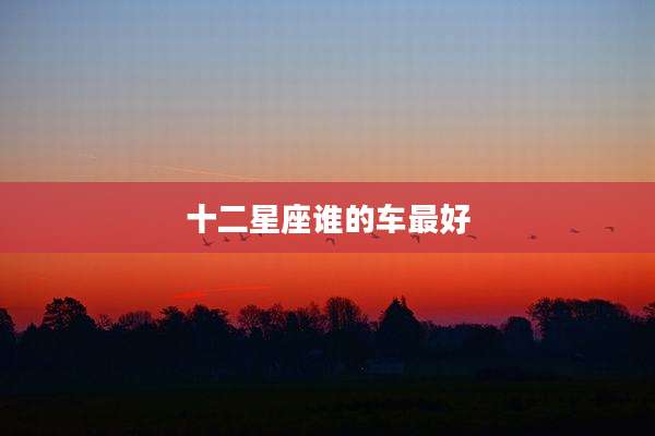 十二星座谁的车最好