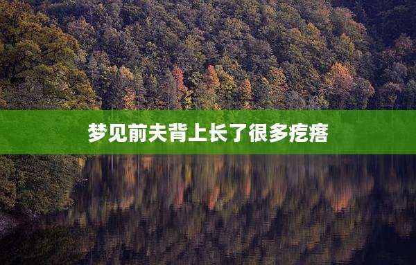 梦见前夫背上长了很多疙瘩