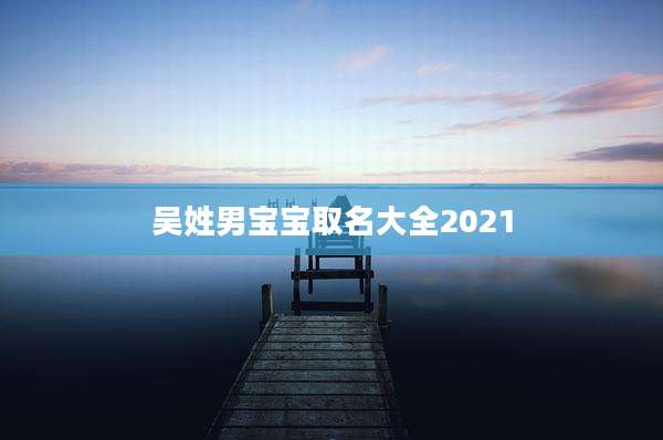 吴姓男宝宝取名大全2021