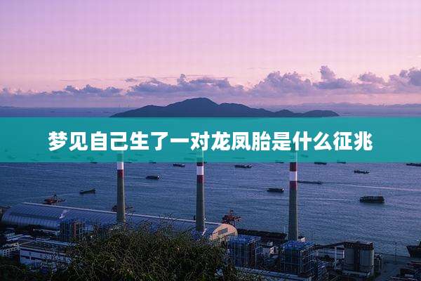 梦见自己生了一对龙凤胎是什么征兆
