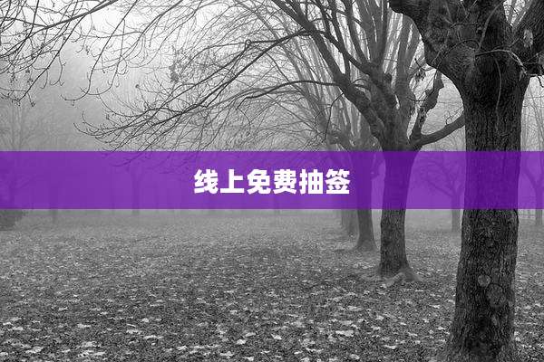 线上免费抽签
