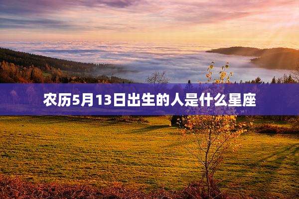 农历5月13日出生的人是什么星座
