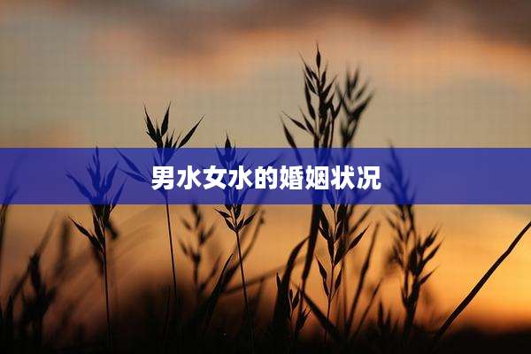 男水女水的婚姻状况