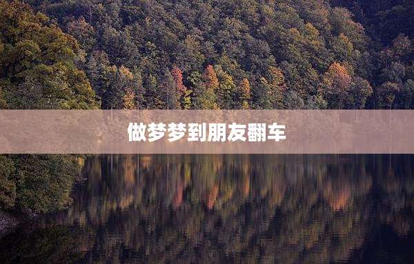做梦梦到朋友翻车