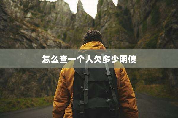 怎么查一个人欠多少阴债