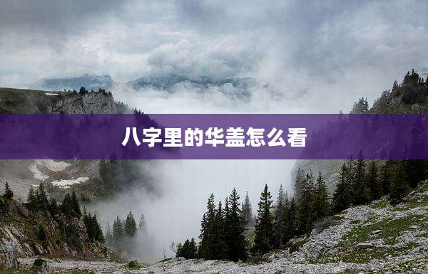 八字里的华盖怎么看