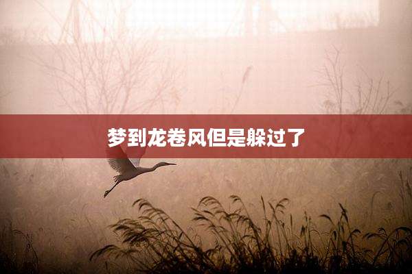 梦到龙卷风但是躲过了