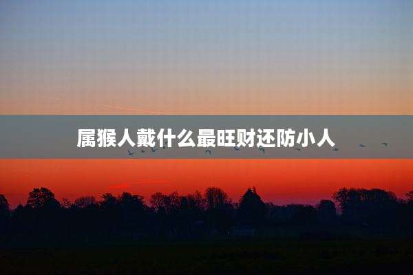 属猴人戴什么最旺财还防小人