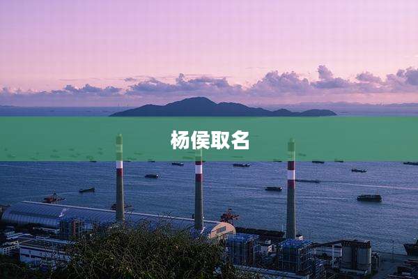 杨侯取名