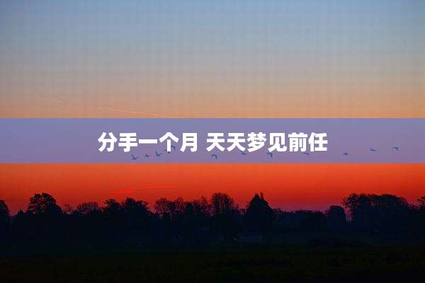 分手一个月 天天梦见前任