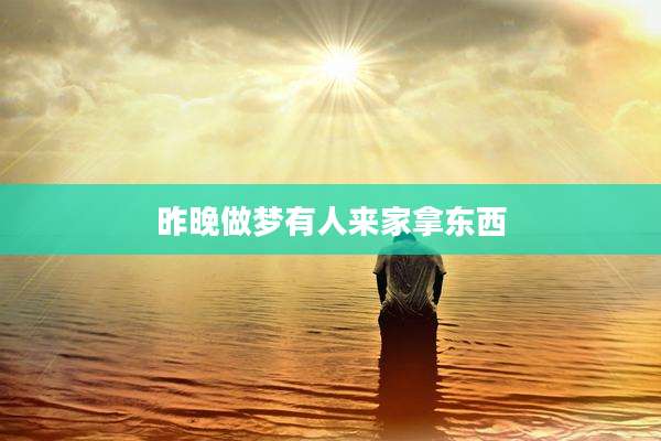 昨晚做梦有人来家拿东西
