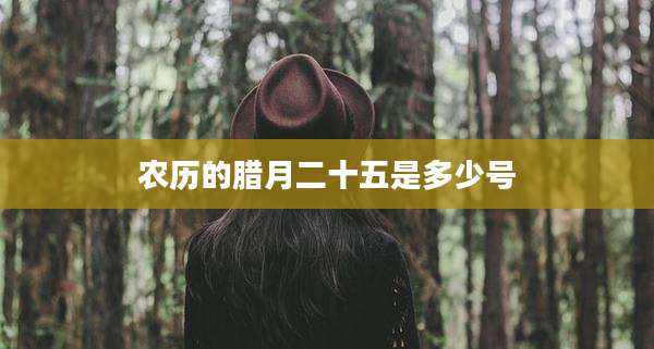 农历的腊月二十五是多少号