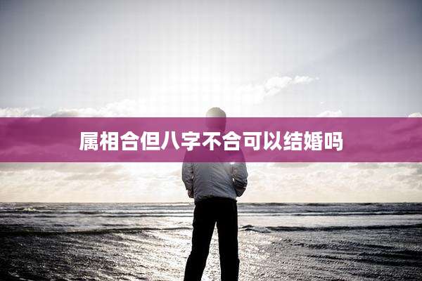 属相合但八字不合可以结婚吗