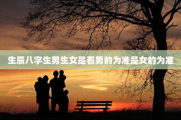 生辰八字生男生女是看男的为准是女的为准