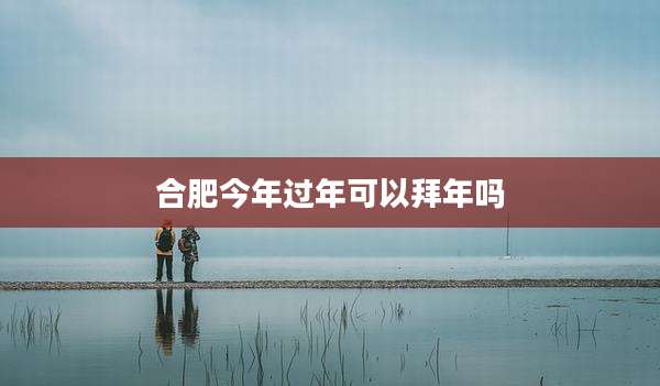 合肥今年过年可以拜年吗