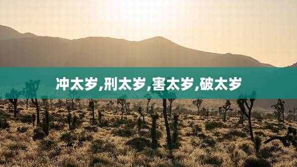 冲太岁,刑太岁,害太岁,破太岁