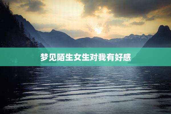 梦见陌生女生对我有好感