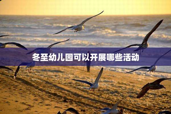 冬至幼儿园可以开展哪些活动