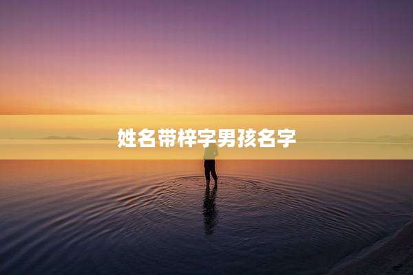 姓名带梓字男孩名字