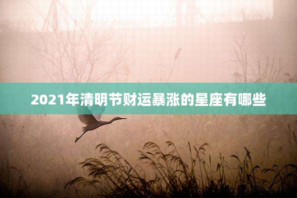 2021年清明节财运暴涨的星座有哪些