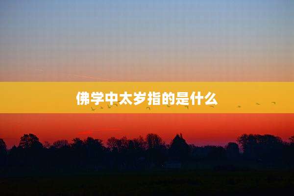 佛学中太岁指的是什么