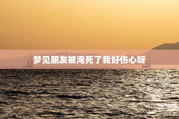 梦见朋友被淹死了我好伤心呀